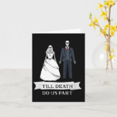 新婚の新郎新婦Til Death Do Us Part カード (黄色い花)