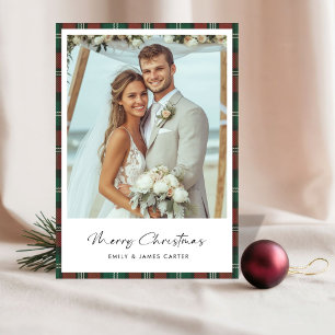 新婚の格子状たった今結婚しました結婚クリスマス シーズンカード