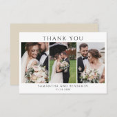 新婚の結婚式の日写真ありがとう ノートカード (正面/裏面)