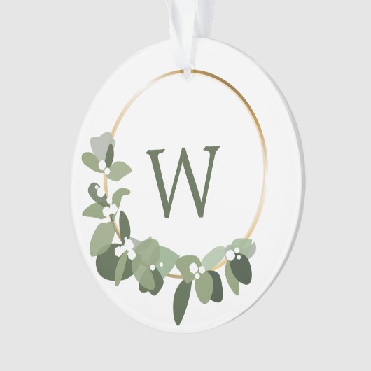 「新婚の至福：初めてのクリスマスパーソナライズされたが死んだ オーナメント (正面)