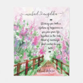 新婚の贈り物とメッセージカスタムの送信 フリースブランケット (正面)