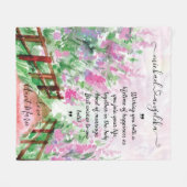 新婚の贈り物とメッセージカスタムの送信 フリースブランケット (正面(横))