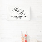 新婚のMr.とMr.のカスタム結婚式のバナーサイン 横断幕 (インサイチュ)