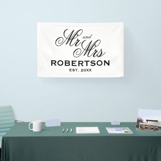 新婚のMr.とMr.のカスタム結婚式のバナーサイン 横断幕 (トレードショー)