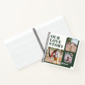 新婚へのフォトギフト愛の物語カスタム ノートブック (内部)