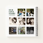 新婚へのフォトギフト愛の物語カスタム ノートブック (裏面)