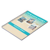 新婚へのフォトギフト愛の物語カスタム ノートブック (左側)