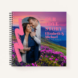 新婚へのフォトギフト愛の物語カスタム ノートブック