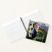 新婚へのフォトギフト愛の物語カスタム ノートブック (内部)