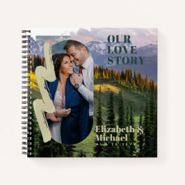 新婚へのフォトギフト愛の物語カスタム ノートブック