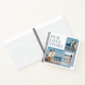新婚へのフォトギフト愛の物語カスタム ノートブック (内部)