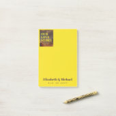 新婚へのフォトギフト愛の物語カスタム ポストイット (デスク上)