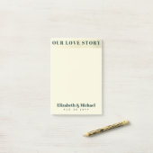 新婚へのフォトギフト愛の物語カスタム ポストイット (デスク上)