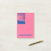 新婚へのフォトギフト愛の物語カスタム ポストイット (デスク上)