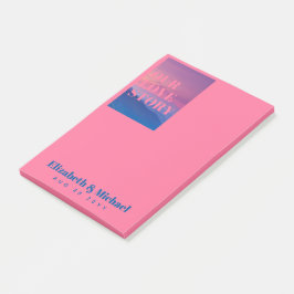 新婚へのフォトギフト愛の物語カスタム ポストイット