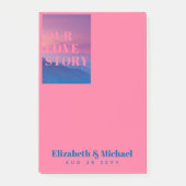 新婚へのフォトギフト愛の物語カスタム ポストイット (正面)