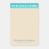 新婚へのフォトギフト愛の物語カスタム ポストイット (正面)