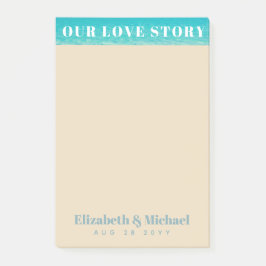 新婚へのフォトギフト愛の物語カスタム ポストイット