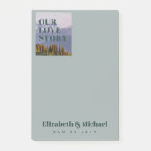 新婚へのフォトギフト愛の物語カスタム ポストイット (正面)
