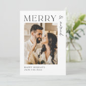 新婚ほやほやのクリスマス写真カード シーズンカード (スタンド正面)