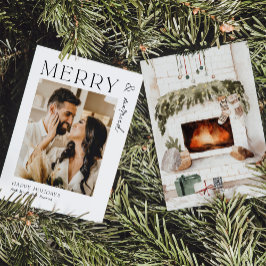 新婚ほやほやのクリスマス写真年賀状 シーズンカード