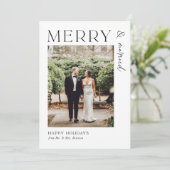 新婚ほやほやのホリデーシーズンに幸せいっぱいのMr. & Mrs. ホリデー シーズンカード (スタンド正面)