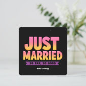 新婚ほやほや うまくいってます 笑える新夫婦 招待状 (スタンド正面)