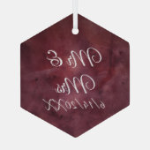 新婚または結婚式の贈り物 ガラスオーナメント (裏面)