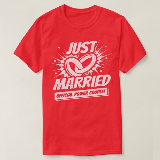 新婚ウエディングハネムーン新婦ジャスト結婚したイ1 Tシャツ (デザイン正面)