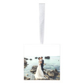 新婚ウッド・サンフラワーズ氏とミセス・ミセスとしての第1クリスマス キューブオーナメント (右)