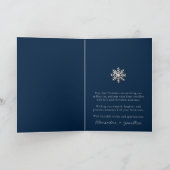 新婚エレガント者のクリスマスの折り畳みカード カード (内部)