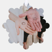 新婚オーナメントの最初の結婚したクリスマス オーナメントカード (裏面)