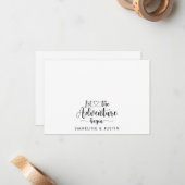 新婚カップルが冒険を始める ノートカード (正面/裏面インサイチュ)