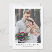 新婚カップルのクリスマス 2枚の写真 シーズンカード (正面)