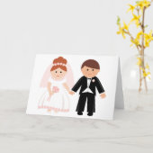 新婚カップルのグリーティングカード カード (黄色い花)