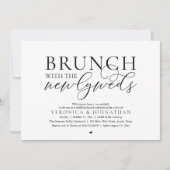 新婚カップルのブランチ モダンクラシカルな結婚式 招待状 (正面)
