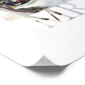 新婚カップルのロマンチックな愛の写真ウェディング ポスター (角)