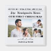 新婚カップルの初めての結婚 マグネット (正面)