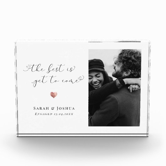 新婚カップルへのプレゼント 結婚記念 フォトブロック (正面)