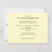 新婚カップルカー 招待状 (裏面)