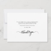 新婚カップルモダン写真ありがとう ノートカード (裏面)