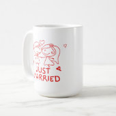 新婚カップルラブデザイン コーヒーマグカップ (正面左)