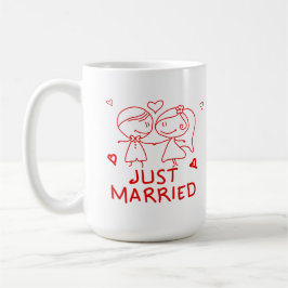 新婚カップルラブデザイン コーヒーマグカップ