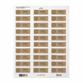 新婚カップル用のカスタマイズ可能な差出人ラベル ラベル (フルシート)
