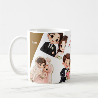 新婚カップル用 オーダーメイドマグカップ コーヒーマグカップ