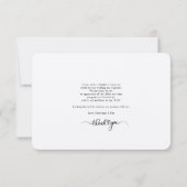 新婚カップル結婚の写真サンキューカード (裏面)