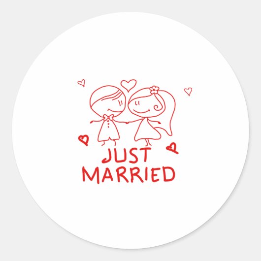 新婚カップル ウェディングギフトデザイン ラウンドシール (正面)
