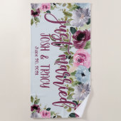 新婚カップル オーダーメイド ウェディング ビーチタオル (正面)