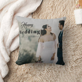 新婚カップル「結婚式の日のパーソナライズされた至福」 クッション