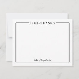 新婚カップル LOVE & THANKS ウェディングペーパーアイテム サンキューカード